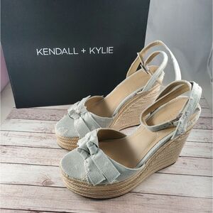 Kendall & Kylie Gwen 2 Wedge Espadrille Sandal NIB 9